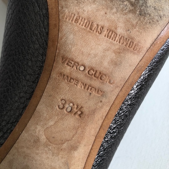 Nicholas Kirkwood Pewter Leather Beya Loafer Heel - Picture 9 of 9